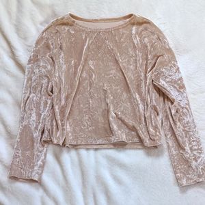 Crushed Velvet Pajama Top